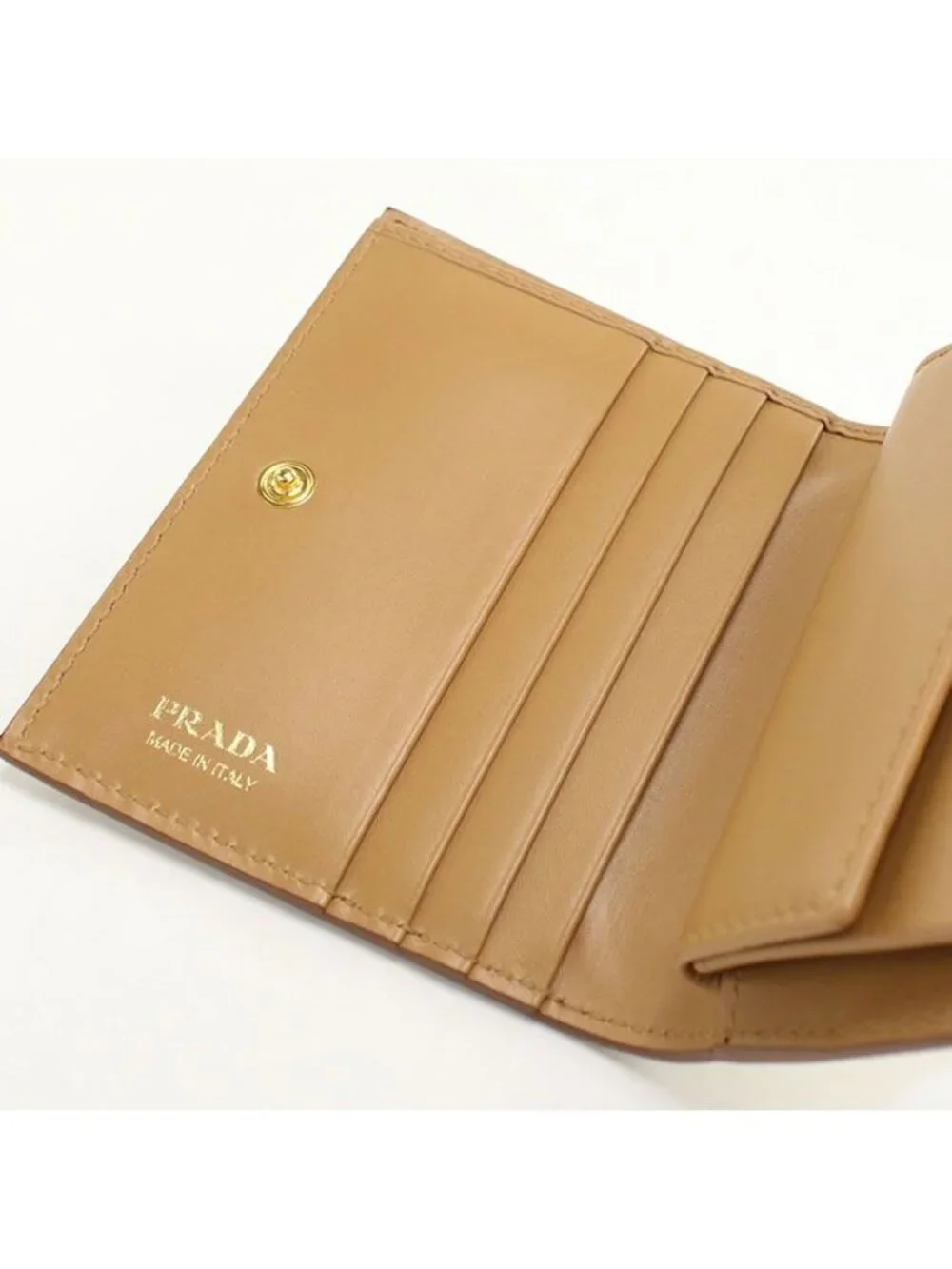 Prada Dyno Color Bifold Wallet Leather